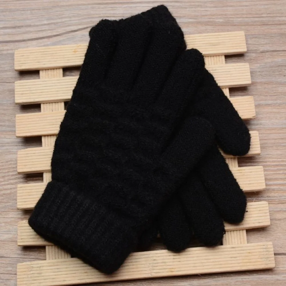 *BRAELYN* Black Knit Touch-Screen Fashion Gloves